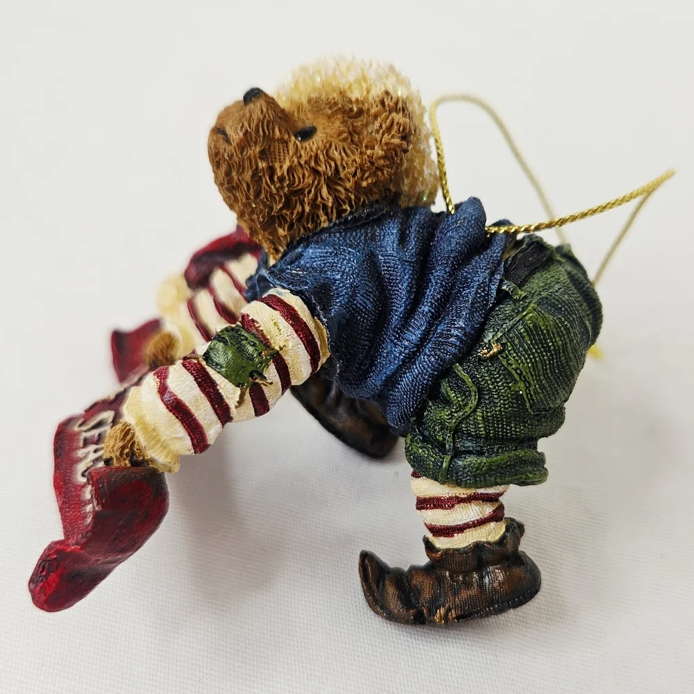 Boyds Bears Dangle Elfbearry Ornament 2003 Bearstone Collection Tis the Season